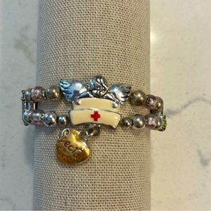 Special Nurse charm stretch bracelet.